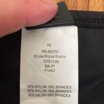 Island Escape Mariposa Ruffled Ruched Swimsuit Skirt size 10 NWT Black Photo 7