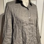 J.Jill linen tunic shirt dress Coastal Cottage Western Gray L Tunic Camisole Oversized Blouse Shirt Dress Button down Blouse Loose Fit Relax Tired Vacation Summer Photo 1