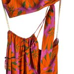 Farm Rio  Copacabana Orange Printed One Shoulder Cut Out Maxi Dress Size Large Photo 9