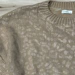 Andthewhy Shimmer Leopard Knit Crewneck Sweater Women’s Small/Medium Photo 1