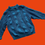 Outback Red Vintage 90s Emerald Green Chunky Cable Knit Sweater 🔥 Photo 0