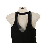 ZARA Zip Front Sleeveless V-Neck Above The Knee Black Chic Mini Tank Dress Small Photo 3