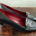 Brighton Black Leather 2.5" Heels w/Buckle Size 9.5 Photo 3