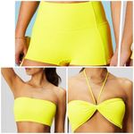 Fabletics  NWTs Bandeau Top Shaping Bottoms Swim Suit Bikini Set Sour Lemon Small Photo 1