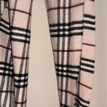 Plaid scarf classic preppy‎ raw hem fringe Tan Photo 2