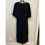 Kobi Halperin Mindy Cross Front Half Sleeve Wide Leg Black Jumpsuit Size Small Photo 11