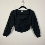 Aritzia Sunday Best Crinkle Poplin Top in Black Photo 1