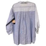 Eden & Olivia  women’s size large dark blue white hi low button front long sleeve Photo 1