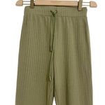 Camila Coelho Revolve  Size XS Ribbed Pants Green Olive Drawstring Photo 1