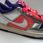 Nike Dunk Low Women's 9, purple hot pink silver Fashion sneakers Shoes Photo 1