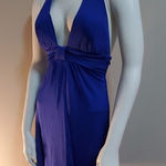 Guess  Jeans Sexy Low Cut Blue Halter Dress (Small) Photo 0