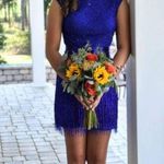 Ashley Lauren  Blue Romper Photo 0