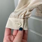 Halston Heritage EUC Vintage Halston III women’s cream silky smooth pleated button high neck‎ top Photo 1