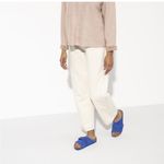 Birkenstock  Royal Blue Textured Slides W 11 M9 Kyoto Nubuck-Suede Leather Photo 1