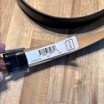 Kate Spade Black and Gold Stitched Edged Leather Belt with Classic Design Size L Photo 3