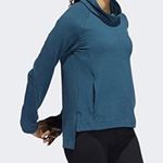 Adidas Teal Cozy Cover Up Turtleneck Hoodie Sweatshirt Size Large Photo 9