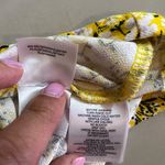 Nine West  Women’s Slit Neck Long Sleeve Top yellow black white floral S Photo 13