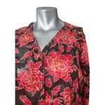 Victoria's Secret Vtg Victoria’s Secret Sleep Gown Small Peekaboo Black Red Rose Floral Lingerie Photo 4