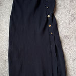 Marc New York  Andrew Marc Black Ribbed Skirt SIZE M Photo 0