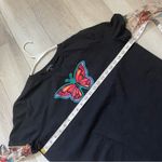 Delia*s Y2K Top butterfly tattoo long sleeve womens Black (large) kidcore punk Photo 4