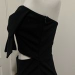 FORE Elegant Black Strapless Dress with Bow Front Hi Photo 7