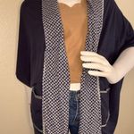 Lucky Brand Women's Kimono Shawl Navy Boho Reversible XL. #244 Photo 8