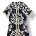 Janice Apparel NWT Vintage Style Navy Blue Embroidered Lace Kimono OS Boho Blue Size undefined Photo 0
