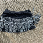 Lucky in Love Women's Level Up Fringe Tennis Skirt Size XS Black Photo 6
