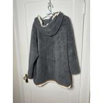 Natural Life Blanket Sherpa Gray Hoodie Oversized Pullover Sweatshirt Women's OS Photo 7