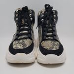 Womens Chunky High Top Snakeskin Hiking Sneakers Jumex Collection Shoes Size 39 Black Photo 1