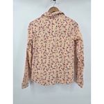 United Colors Of Benetton  Womens Floral Print Button Down Shirt Medium Peach Photo 3