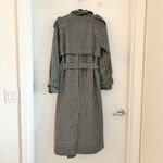 ASOS  Smart Heritage Check Houndstooth Oversized Trench Peacoat Gray Size 4 Photo 11