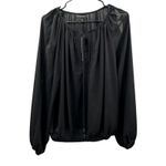 Fifteen Twenty Black Long Sleeve Tie Front Lightweight Blouse Size M Photo 0