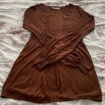 On Sunset Los Angeles silk blend brown balloon sleeves cardigan, size M cottage Size M Photo 9