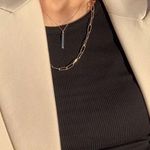 Gold Chain Link Necklace Dipped in Gold... Photo 1