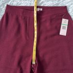 Nanette Lepore  Pant Women's Wide Leg Full Length Crepe in Burgundy size 8 Photo 8