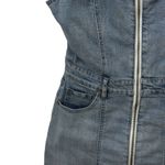 Pistola  Nina Blue Jean Overall Dress Full Zip Front‎ Women's Size Medium Photo 2