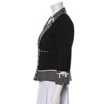 Alberto Makali Colorblock Pattern Blazer in Black White Size 8 Photo 1