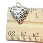 Sterling Silver 925 Blossom Like a Flower pendant Charm Photo 2