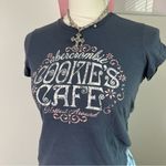 Abercrombie & Fitch Y2K Cookie Cafe Baby Tee Preppy Bella Swan Tight Womens S Photo 2