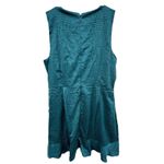 Nine West Dress Sheath Faux Wrap Ruffle Sleeveless Party Green Large Photo 1