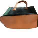Neiman Marcus Vintage  Brown Black Green Faux Leather tote bag Photo 3