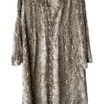 Diane Von Furstenberg  Silk Olive White Shift Shirt Dress size small Photo 0