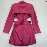 For Love & Lemons ‎ Womens Dress Size L Pink Long Sleeve Mini Cut Out Blazer Photo 7