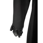 Vintage Black Ruffle Collar Long Sleeve Sheath Dress M Formal Career union made Size M Photo 1