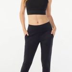 Sofia Vergara  Womens Cropped Joggers Size M 8-10 Black Nylon Spandex Pockets New Photo 3