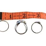 Lot of 3 Vintage Rings Silver Tone Heart Moon Stars Photo 2