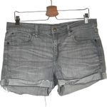 Gap Womens Gray Denim mid rise Slim Shorts rolled hem Size 31r Photo 0