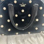 Kate Spade New York Small Women's Black Velvet Pearl-Embellished Top Handle Bag Photo 5