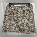Free People Neutral Animal Print Mini Skirt Sz 10 Photo 3